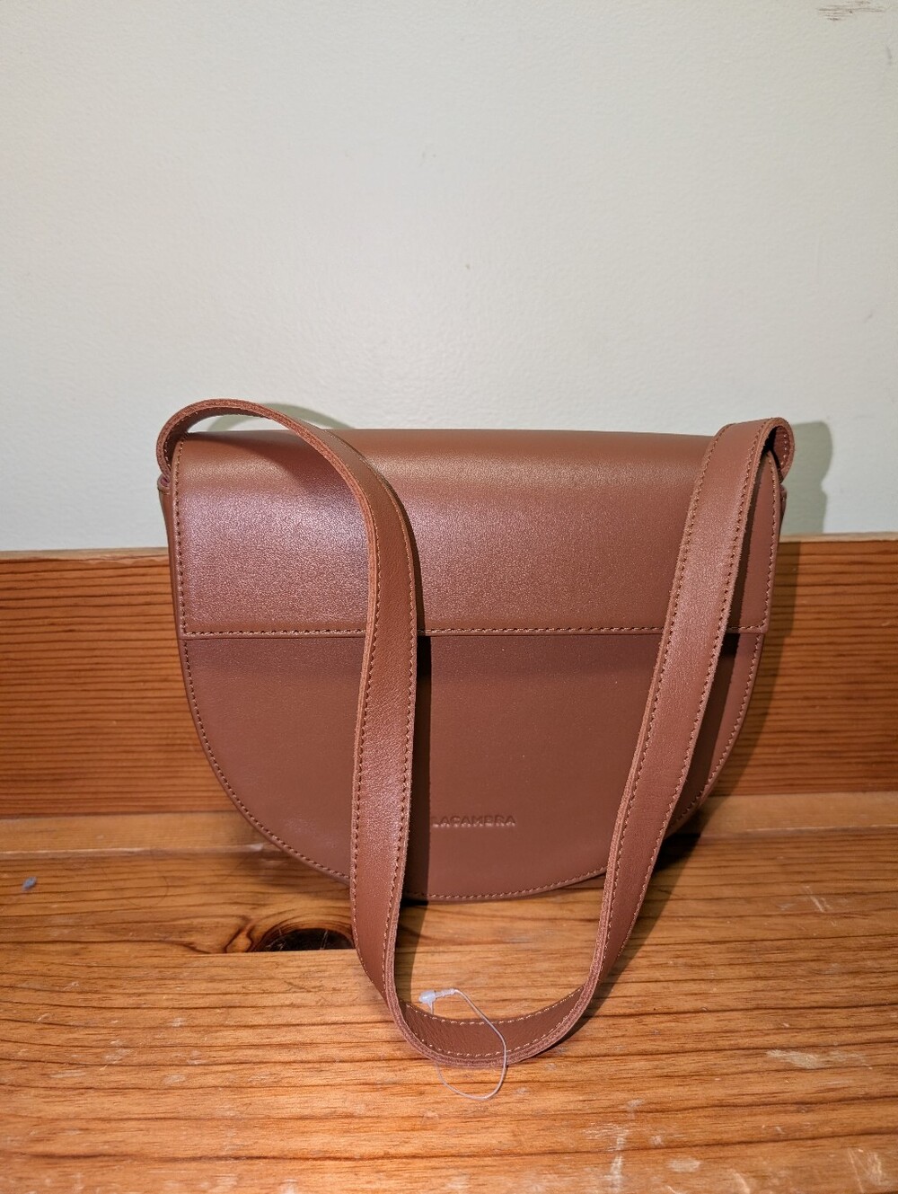 Lacambra Spain Brown Leather Crossbody Shoulder Bag Wallet Set